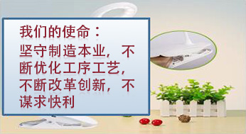 我們的使命：堅(jiān)守制造本業(yè)，不斷優(yōu)化工序工藝，不斷改革創(chuàng)新，不謀求快利